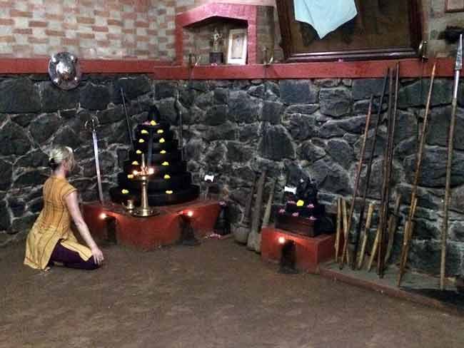 The Puttara, the seven step Shiva Shakti altar of the Kalari