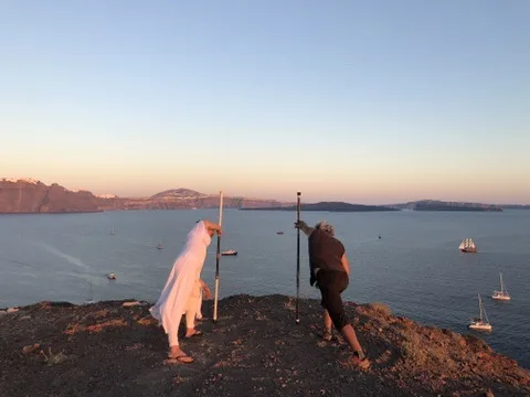 Sunset ceremony on the cliffs