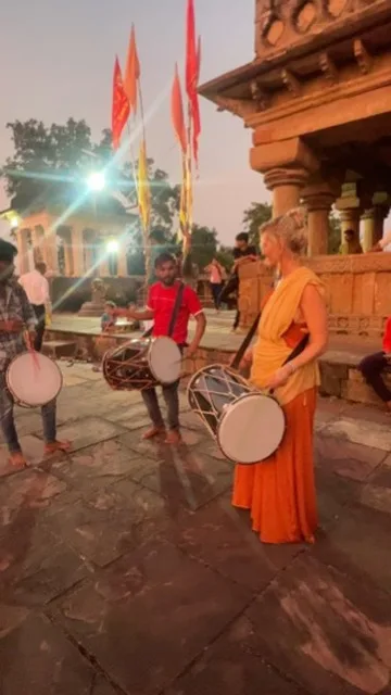 Drumming and dance at a temple festival