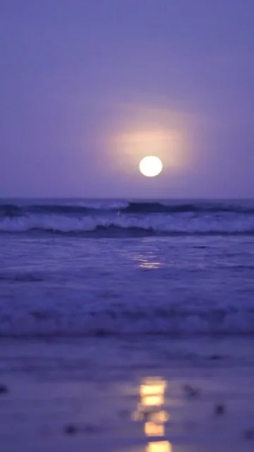 Moon over the ocean